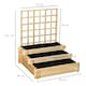 image 5 of Outsunny 3 Tier Wooden Garden Planters with Trellis for Vine Climbing Plants