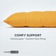 image 4 of Homescapes Garden Bench Cushion Luxury 3 Seater 100% Cotton Indoor Outdoor Seat Pad Yellow | 143 x 48 cm