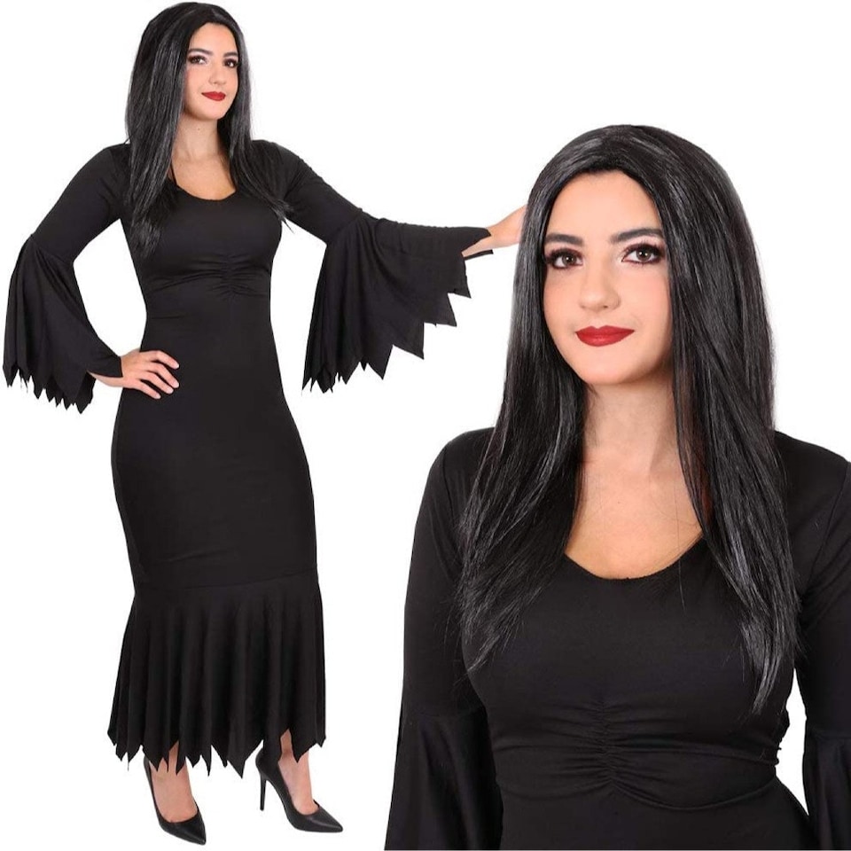 image 1 of Long Black Wig Black | One Size