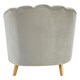 image 5 of Interiors by Premier Grey Velvet Scalloped Armchair, Supportive Armrest Lounge Chair, Easy to Clean Velvet Accent Chair