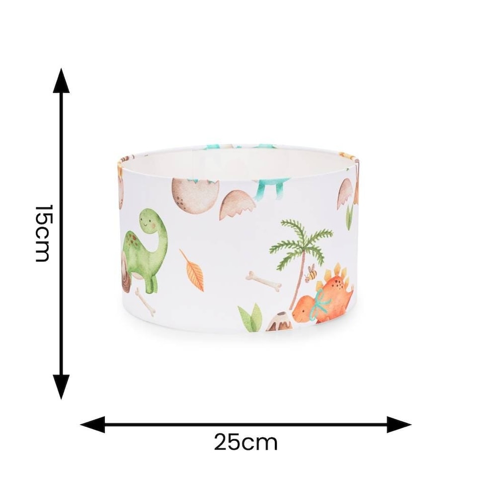 image 1 of ValueLights Kids Dino Egg Easy Fit Dinosaur Ceiling Light Shade - Bulb Included | Multi