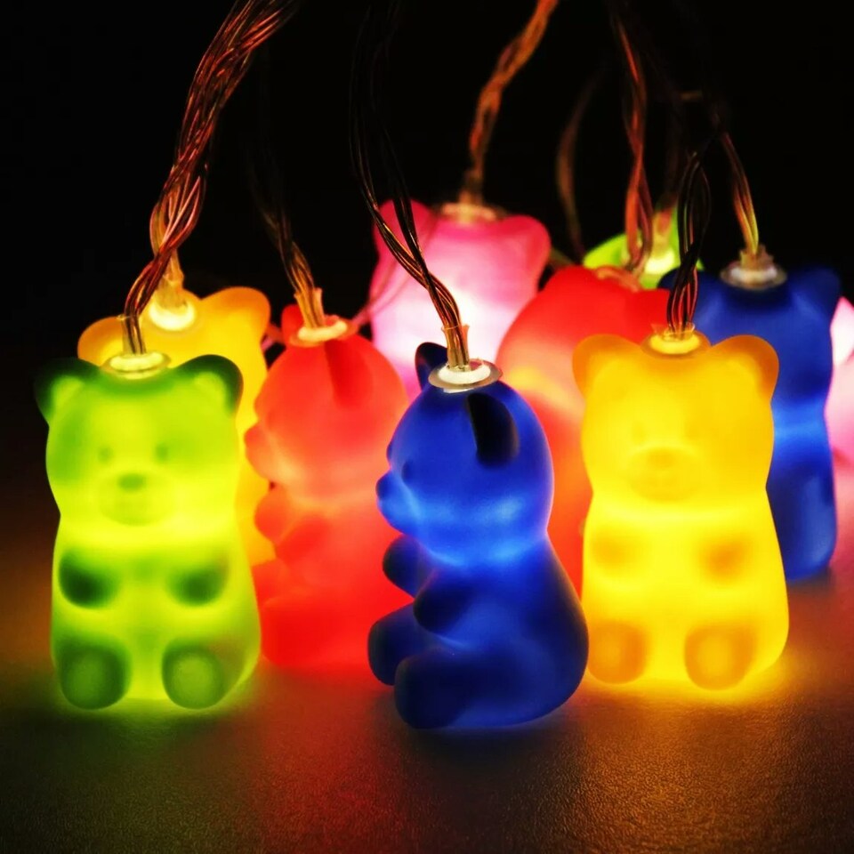 image 1 of Jelly Bear String Lights Multi
