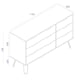 image 7 of Augusta Pine 3+3 Drawer Wide Chest of Drawers - Industrial Style Bedroom Storage Cabinet | Brown | Brown | One Size | 1