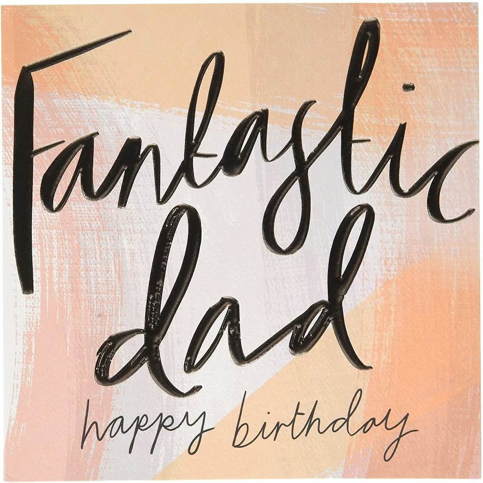 image 1 of Contemporary Embossed Text Design Dad Birthday Card