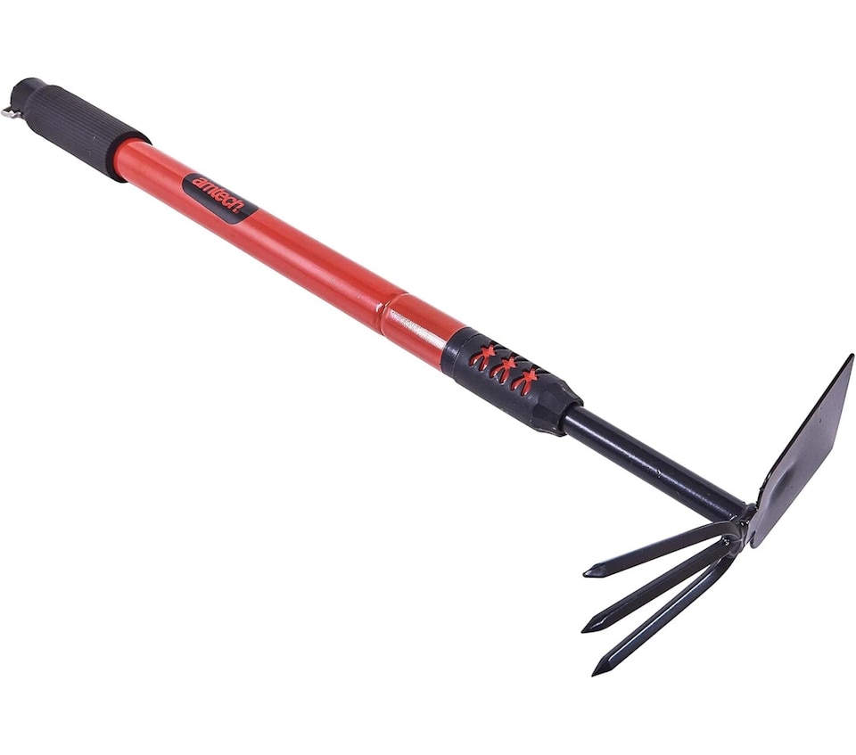 image 1 of Amtech Telescopic Hand Fork Hoe Adjustable Garden Tool