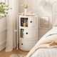 image 2 of Living and Home Cylindrical Multi-Tiered Plastic Storage Drawer Unit - 3 Drawer White