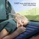 image 6 of Outsunny Portable Inflatable Camping Bed with Double Mattress Navy Blue