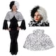 image 1 of Evil Dog Lady Costume With Shaggy Wig & Cape Black | 2XL