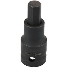 M10 x 55mm 1/2" Drive Short Impact Impacted Allen Hex Key Socket