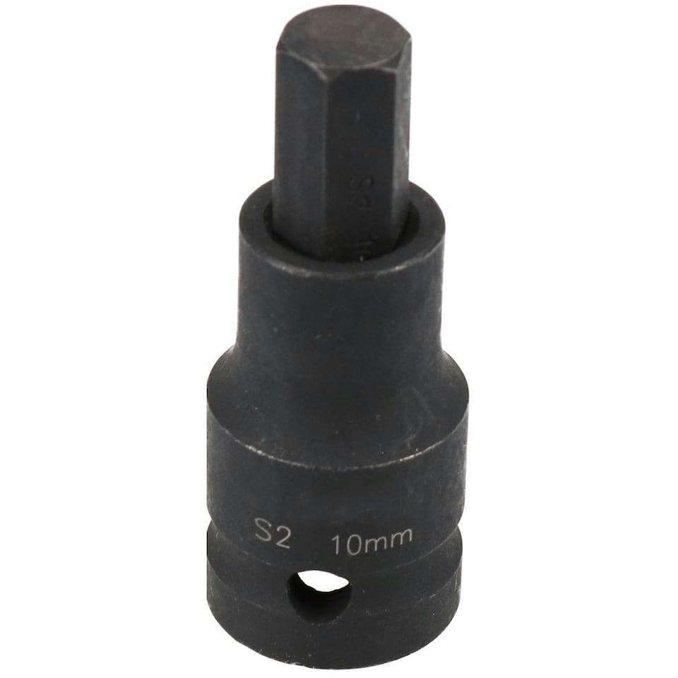 image 1 of M10 x 55mm 1/2" Drive Short Impact Impacted Allen Hex Key Socket