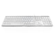 image 2 of Accuratus 301 MAC Keyboard - USB Wired Full Size Apple Mac Multimedia Keyboard with White Square Tactile Keys and Silver Case - White