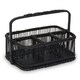 image 1 of Rustc Black Rattan And Bamboo Caddy Basket | Black