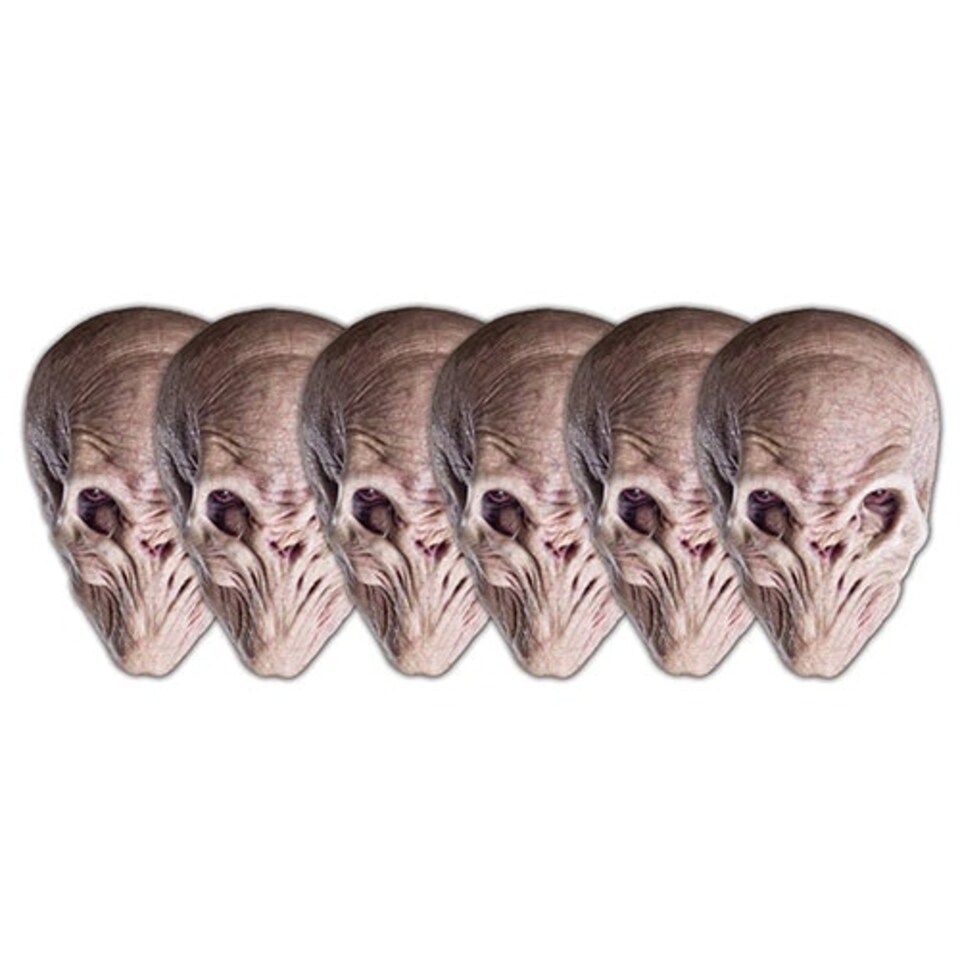 Silent Doctor Who Cardboard Face Masks - Pack of 6