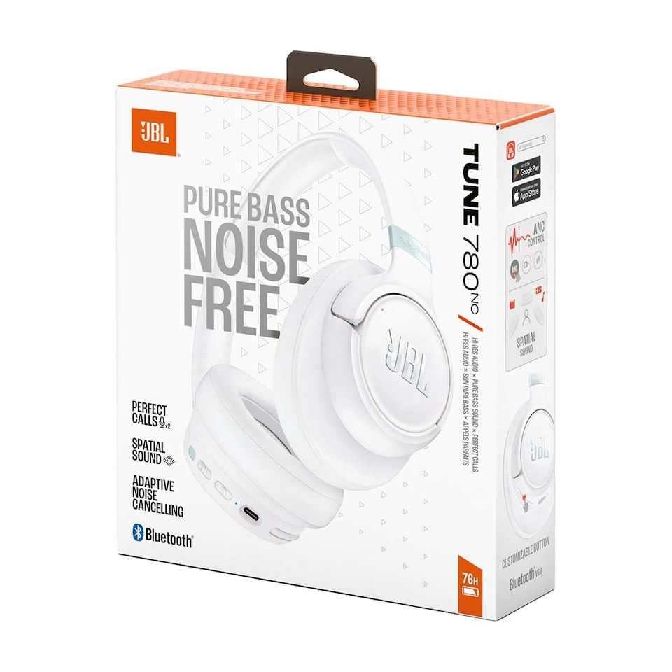 image 1 of JBL Tune 780NC Over-Ear Wireless ANC Headphones - White