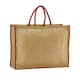 image 1 of Westford Mill Starched Jute Shopper Bag - Natural/Orange Rust - One Size Brown