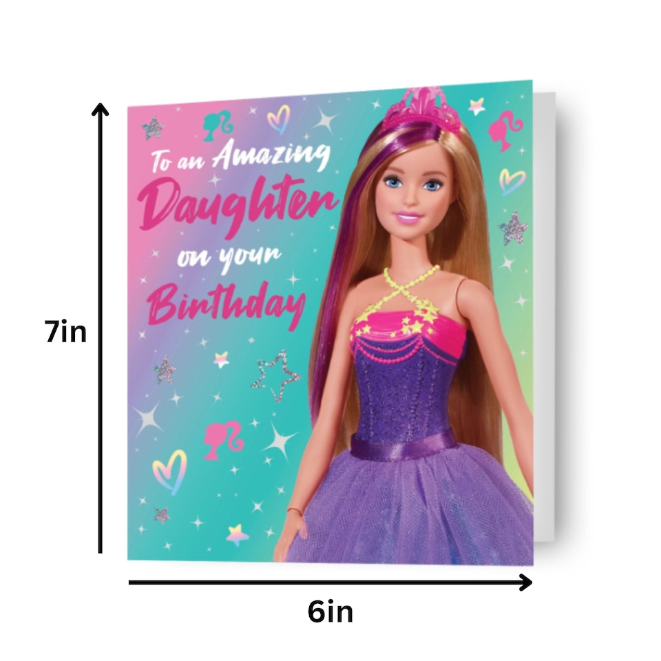 image 1 of Barbie Fairy 'Amazing Daughter' Birthday Card