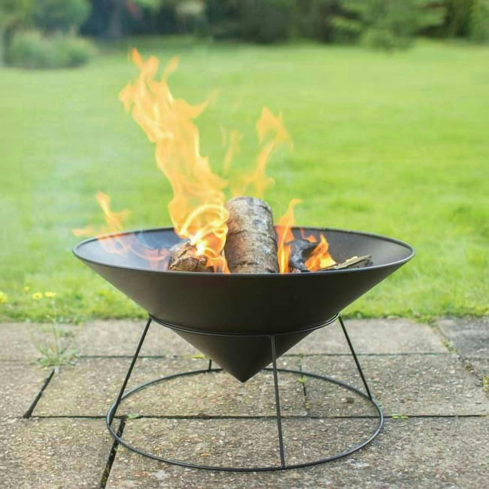 image 1 of Primrose Kalama Outdoor Cast Iron Fire Bowl Bowl Pit 56cm