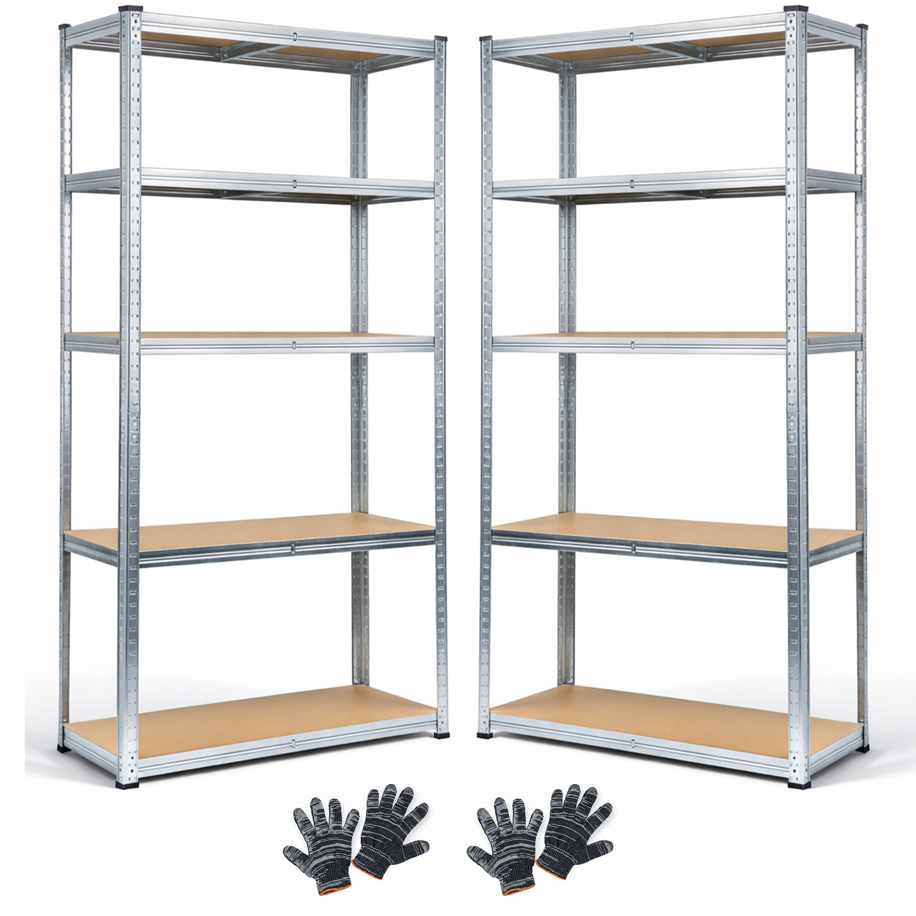 Racking Shelf Heavy Duty 5 Tier Garage Shelving Storage Shelves Unit 180x90x40cm Set OF 2