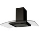 image 1 of SIA CGH80BL 80cm Curved Glass Chimney Cooker Hood Extractor Fan In Black