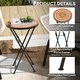 image 5 of Outsunny Mosaic Garden Table, 35.5cm Folding Coffee Table, Orange 