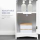 image 5 of kleankin Tall Bathroom Storage Cabinet, Slim Freestanding Linen Tower, White