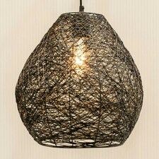 ValueLights Hopper Fabric Black Oval Ceiling Pendant Shade