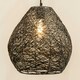 image 1 of ValueLights Hopper Fabric Black Oval Ceiling Pendant Shade