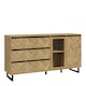 image 1 of Nikomedes Sideboard in Spica Oak/Matt Black/Bartex Oak