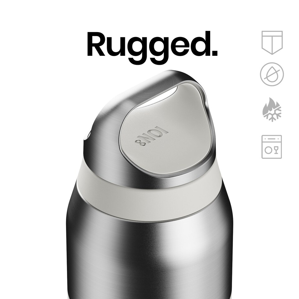 image 1 of ION8 ROAM Insulated Steel Water Bottle, Rubberised, 835ml / 28oz