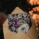 image 3 of Anemone Flowers Wishes White Purple Filigree Her Birthday Card