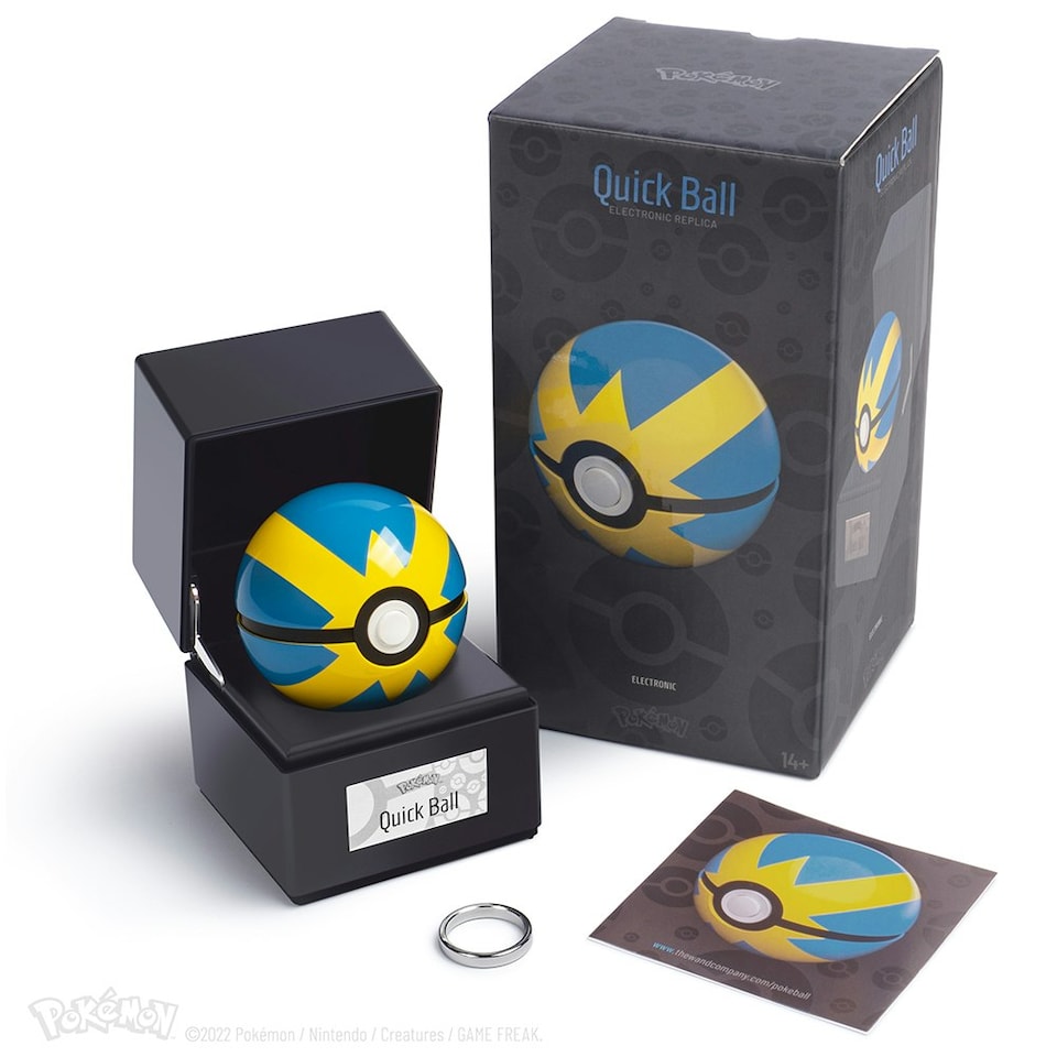 image 1 of Pokémon Die-Cast Quick Ball Replica Blue