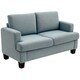 image 1 of HOMCOM 138 cm Chenille Fabric Loveseat Sofa with S-springs, Light Grey 