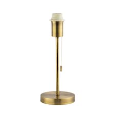 Traditional and Classic Table Lamp Base in Antique Brass with Pull Cord Switch | Gold