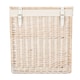 image 4 of Large Boutique White Wash Storage Laundry Hamper With Lining | White | White