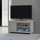 image 2 of Lisbon TV Unit  1 Door Shelf Grey & Oak