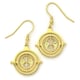 image 1 of Official Harry Potter Time Turner Sterling Silver, Gold Plated Drop Earrings with Crystal Elements - HPSE021-G