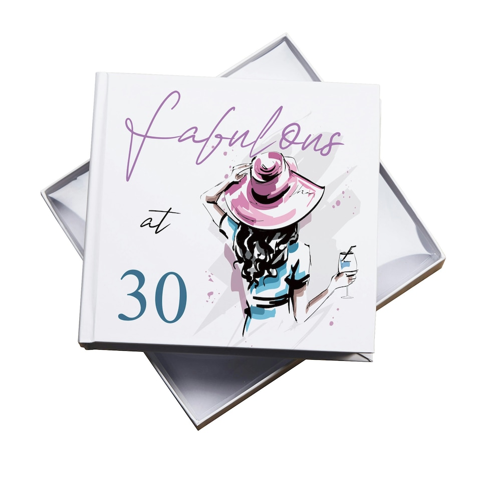 image 1 of Fabulous at 30 Birthday Photo Album Gift 50 x 6" x 4" Photos White