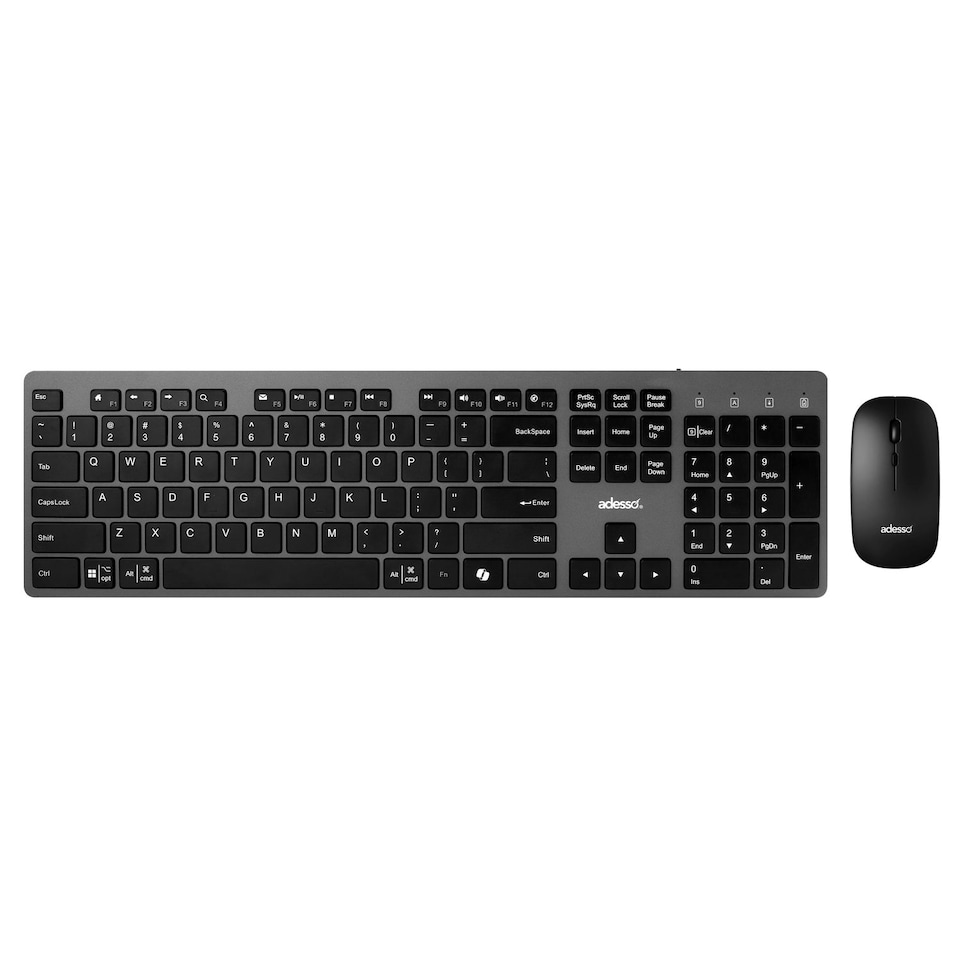 image 1 of Adesso Multi OS Wireless Scissor Switch Keyboard and Mouse