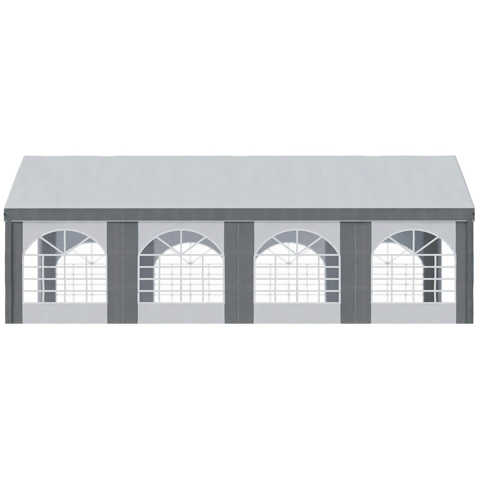 image 1 of Outsunny 8 x 4m Party Tent, Marquee Gazebo with Sides, Windows and Double Doors