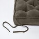 image 6 of Homescapes Grey Faux Suede Dining Chair Booster Cushion Grey