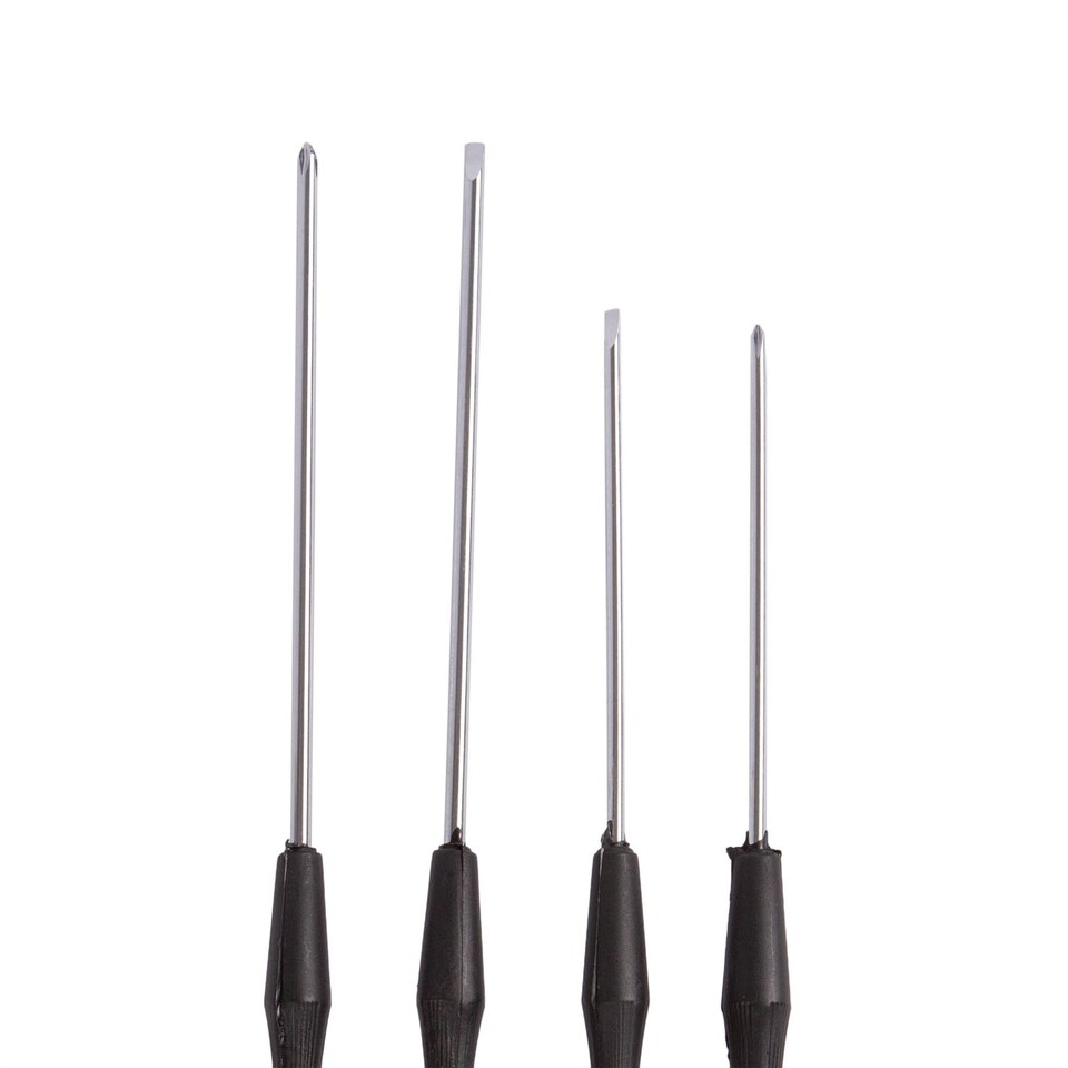 image 1 of Blackspur 4pc Carbon Steel Precision Screwdriver Set - Black