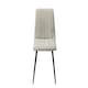 image 2 of Aspen Round Dining Table with 4 Straight Stitch Cord Dining Chairs - Grey Oak/Black - Flat Packed Grey