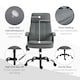 image 8 of Vinsetto Massage Office Chair Linen Computer Chair with Adjustable Height Grey