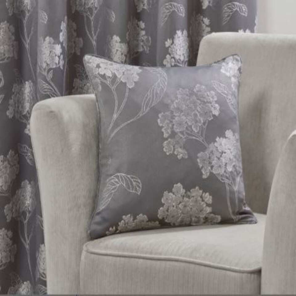 image 1 of English Garden Cushion Cover Grey Grey | Grey