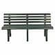 image 4 of 3-Seater Garden Outdoor Plastic Bench - 74x145x49cm | Green | 1