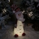 image 3 of 46cm Battery Operated LED Standing White Santa Christmas Decoration