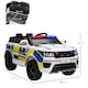 image 5 of HOMCOM 12V Electric Car for Kids, Ride on Police Car with 2 Motors, Remote Control, Siren Flashing Lights, Suspension, USB, Auxiliary Wheels, Pull handle, for 3-6 Years, White