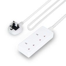 GEEPAS 2 Gang Extension Lead, 1M Cable