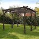 image 2 of Premium Pergola 6 Posts - Wood - L180 x W720 x H270 cm - Rustic Brown