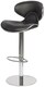 image 2 of Deluxe Carcaso Faux Leather Bar Stool, Adjustable Swivel, Weighted Base | Black